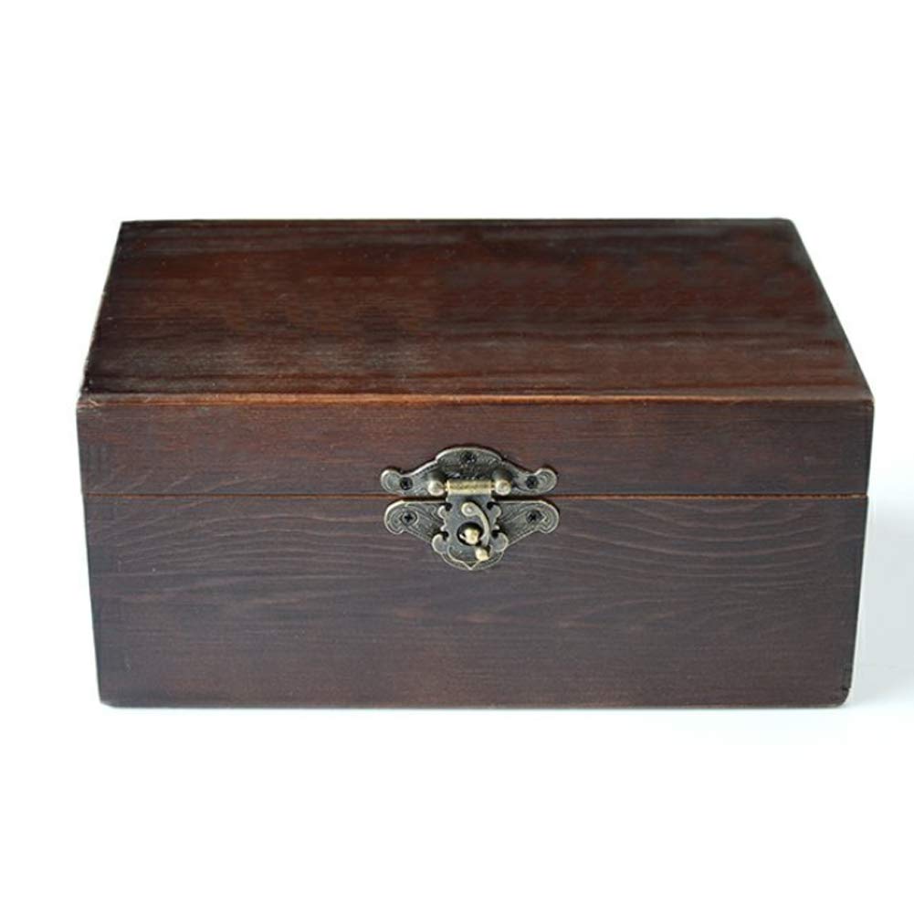 Serratura antica, con chiusura a scatto Chiusura fermaglio viti per contenitore di gioielli in legno (82 * 65mm)