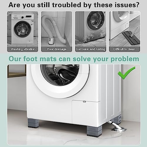 Miniatura 3 de SEISSO Almohadillas antivibración para lavadora. Pedestales de goma duraderos para lavadora y secadora. Capacidad de carga de 1100 libras de