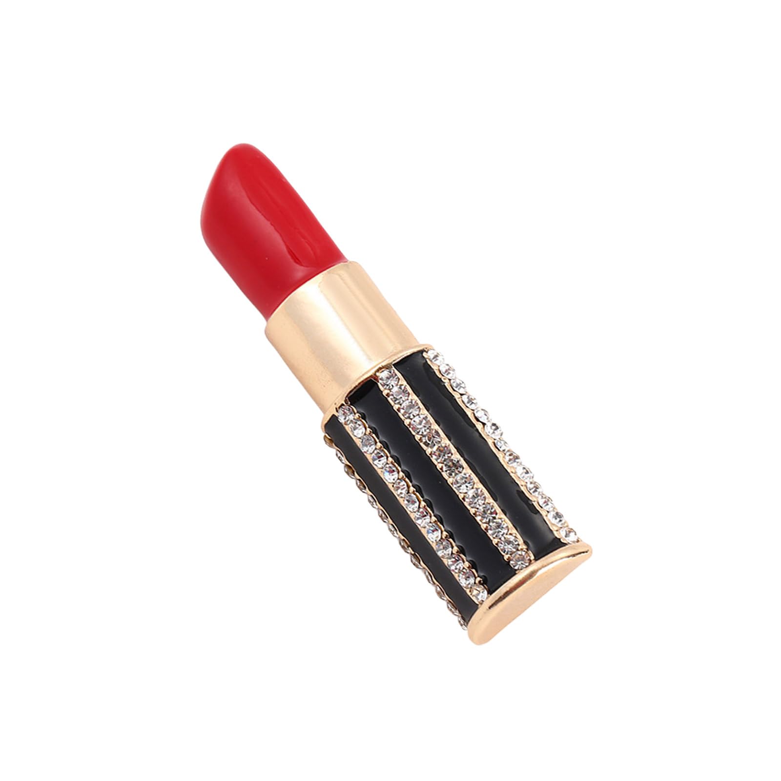 Maxtonser Lightweight Kirsite Lipstick Drip Pin Sturdy Oil Brooch Lipstick Shaped Pin for Casual and Formal Occasions