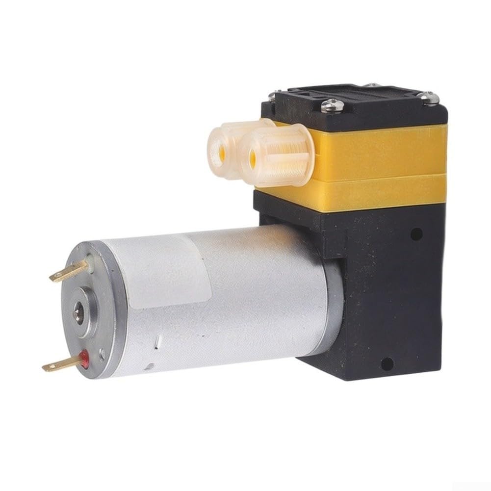 Mini Membranpumpe 24V Selbstansaugend für Gasprobenahme - Leise Kolbenpumpe aus Aluminium für Labor & Industrie 7x10x4cm