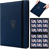 Trading Card Binder 9 Pocket, Fabmaker Card Collection Binder for 360 Cards, Premium PU Card Book, S