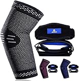 ABYON Professional Elbow Compression Sleeve(1pcs) +Tennis Elbow Brace (2pcs)- (Shipped from USA) ,Elbow Support Gear for Sports or Daily Use to Reduce Joint Pain and Treat Tendonitis | Tennis Elbow | Golfer's Elbow | Arthritis