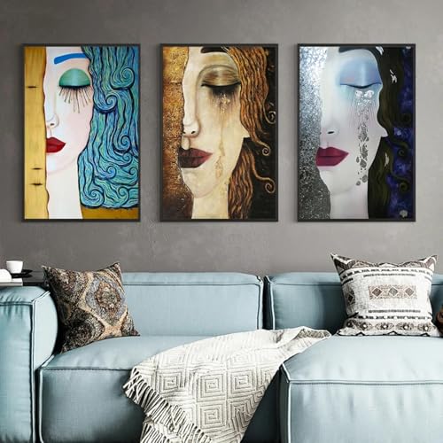 Art mural Klimt impression haute définition sur toile de lin 20x30