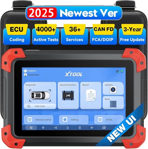 XTOOL D7 OBD2 Diagnosegerät Auto für alle Fahrzeuge mit OE-Level Vollständige Systemdiagnose, 36+Servicefunktionen, 4000+Active Tests, ECU-Codierung, CAN FD, DoIP, FCA, 3 Jahre Updates, 2025 Modell