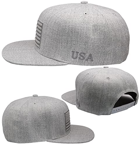 Image of Antourage American Flag Unisex Baseball Hat for Men and Women | USA Flag Mesh Snapback Flat Visor Cap + 2 Patriotic Patches