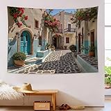 Design Imprimé – Tapisserie Murale: Grâce à La Technologie D’impression HD, Cette Tapisserie Murale Affiche Des Couleurs éclatantes Et Des Lignes Nettes. Avec Son Motif Architecture De La Maison Imprimé, Elle Apporte Une Touche Artistique Et Unique à Votre Maison. Idéale Comme Décoration Murale Pour Chambre à Coucher, Salon, Bureau Ou Dortoir, Elle Transforme Instantanément Vos Murs En Un Espace Tendance