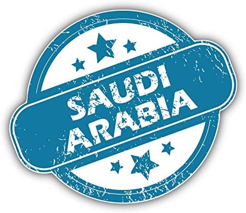 Etiqueta engomada del parachoques del coche de la ventana del camión de Arabia Saudita Grunge del sello de la ventana de 12,7