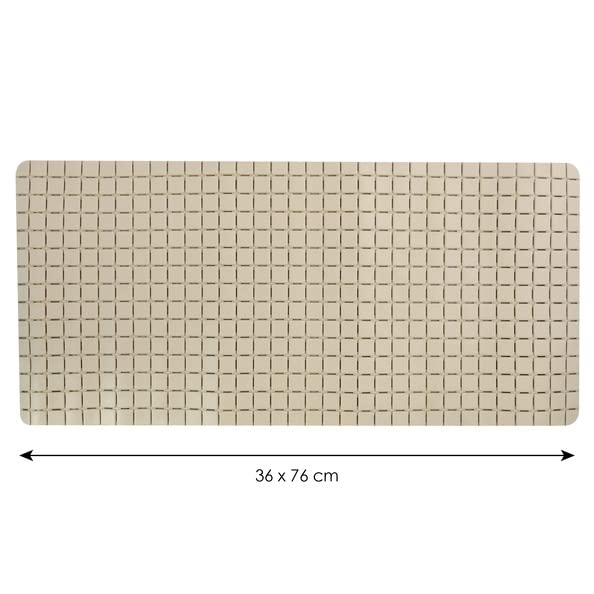 Bath mat "Quadro Premium" 36x76cm beige, 76 x 36 cm (Rectangular) - Image 3