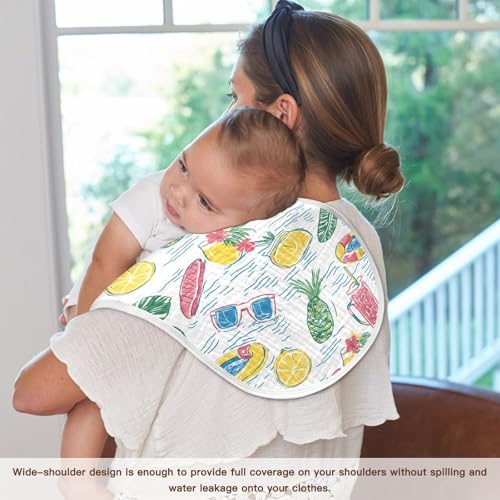 vvfelixl Summer Pool Party Burp Cloths for Baby Boy Girls Baby Washcloths Burp Rags 1 Pack4