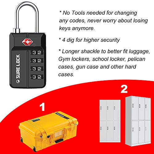 TSA-Approved-Travel-Luggage-Locks-Open-Alert-Combination-Lock-for-School-Office-Gym-LockerToolbox-Pelican-CaseEasy-Read-Dials-1-2-4-Pack