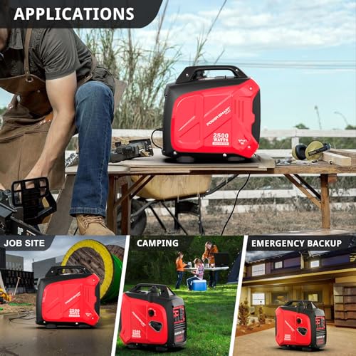 Powersmart PS5020W-AIUS-DP1 2500-Watt Gas Powered Portable Inverter Generator, Super Quiet thumb #4