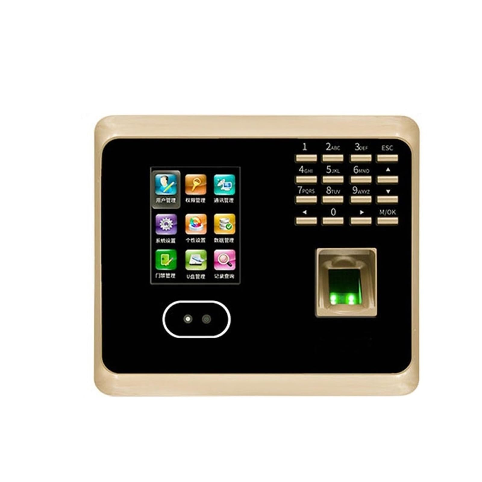 CVFRDD 100plus Biometric Fingerprint Face Recognition Time Attendance Machine System With Keyboard Time Clock(UF100-ID)