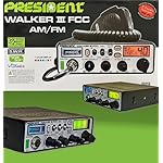 President Walker III FCC AM/FM CB Radio, USB Charging Socket, Roger Beep, Mic Gain, Scan/Scan Skip, 2 Programmable Priority Channels, Talkback Function, Weather Channel, 40 Channels - Image 2