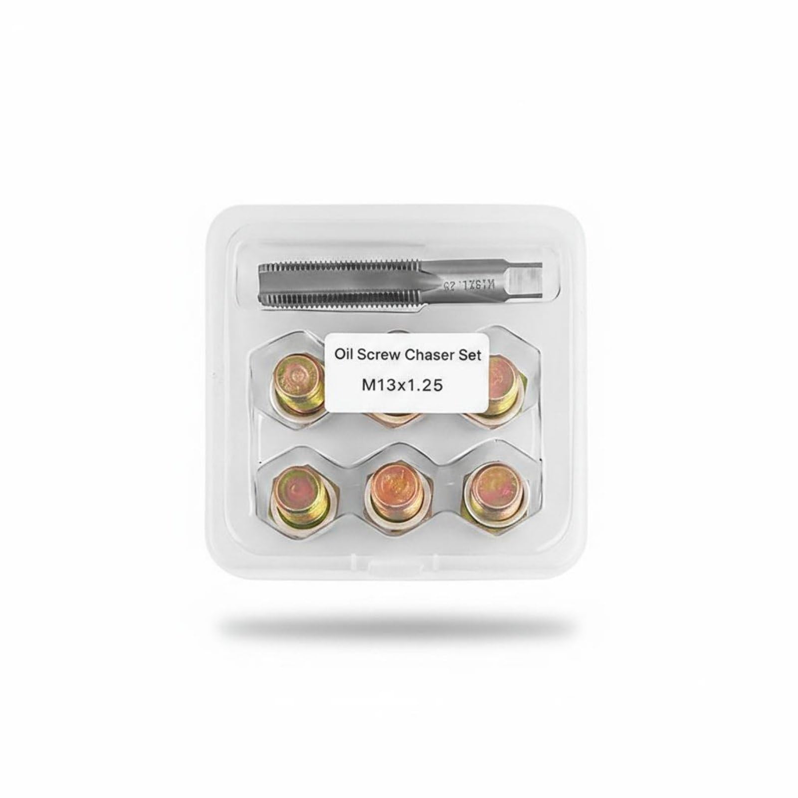 114 Pieces Leak Resistant Sealing M13 Thread M22 Thread Repair Kit Anti-Slip Fit Oil Pan Thread Repair Kit Includes Taps Washers Plugs Oil Drain Plug Tap Set Long-Lasting Alloy for Mechanics-image-5