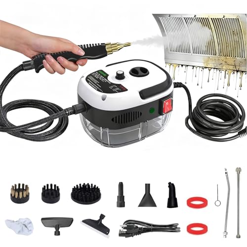 NOVEVE Limpador a Vapor Portátil de 2500 W,Alta Temperatura 105°C 14 Acessórios Portátil1.2l Alta Temperatura Com Cabeças Para Cozinha Móveis Banheiro Carro(110V)
