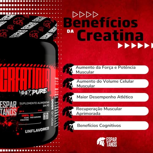 Creatina Monohidratada 100% Pura 500g - Espartanos