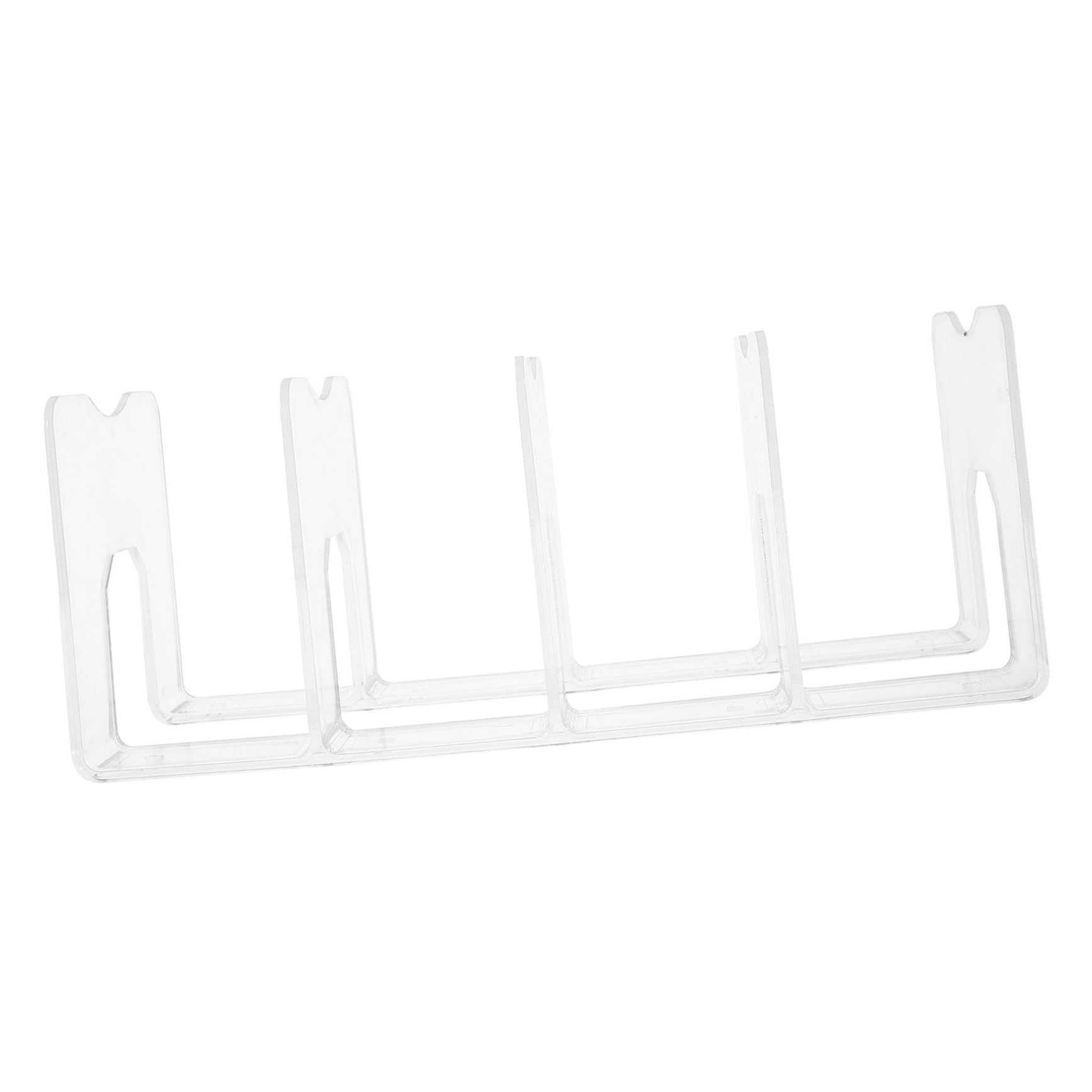 SECFOU 4pezzi Porta Documenti Trasparente Per Ufficio Organizer Da Scrivania Con Scomparti Per Libri e Documenti Rack Di Archiviazione Materiale Resistente Per Studio e Ufficio
