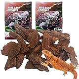 Hamiledyi Reptile Bark Bedding 22.9oz Tortoise Habitat Bedding Natural Wood Chips Terrarium Substrate Bearded Dragon Tank Accessories for Snake Box Turtle Gecko Hermit Crabs Pack of 2 (Large)