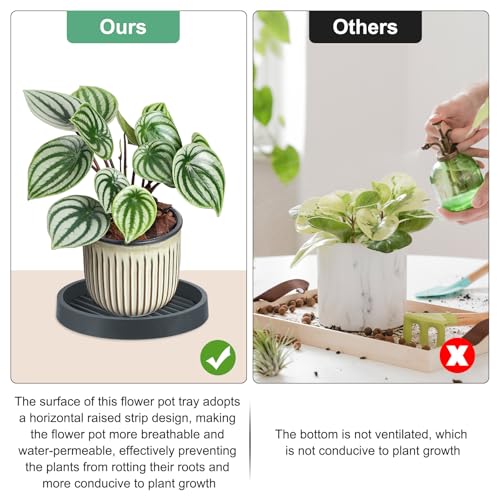 M METERXITY 2-Pack Plant Saucer, 4.7 Inch 12cm Flower Pot Saucers - Image 4