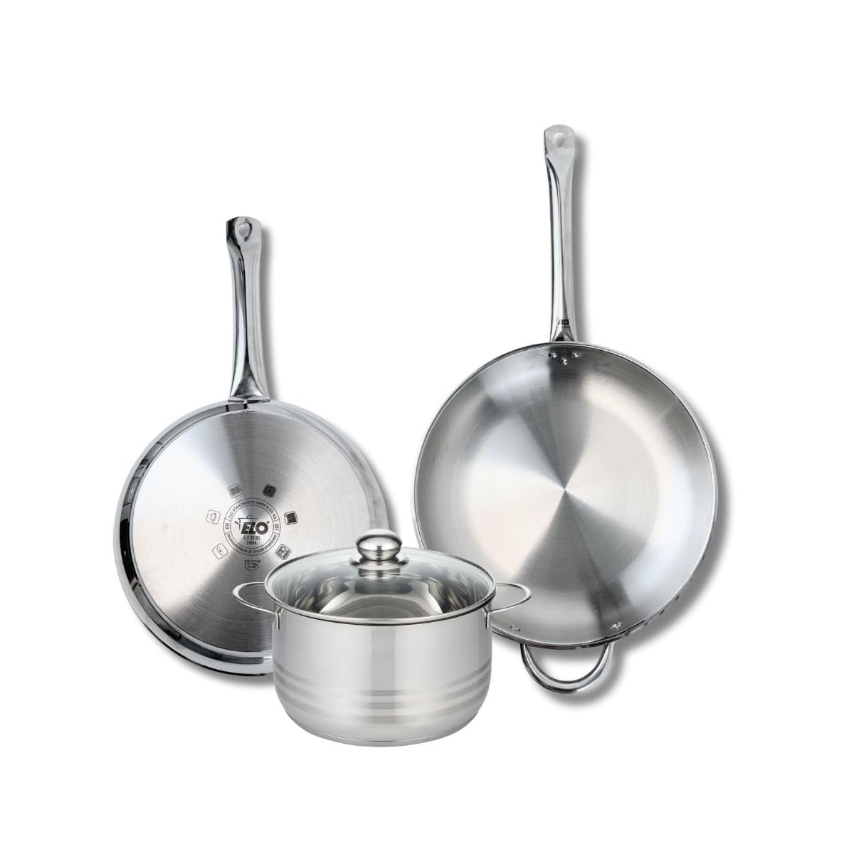 Elo Batterie cuisine 2 poêles 28/32 cm et faitout 20 cm