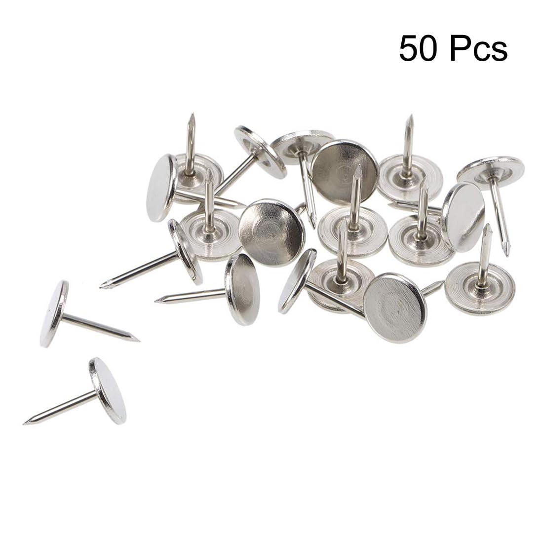 TA-VIGOR 50Pcs Heavy Duty Flat Head Push Pins, Decorative Thumb Tacks for Wall Furniture Cork Board & Bulletin Board - Image 3