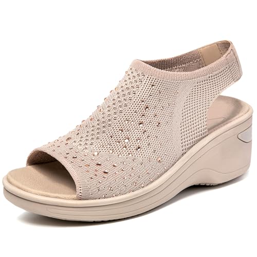 KOIMED Women's Comfort Knit Platform Walking...