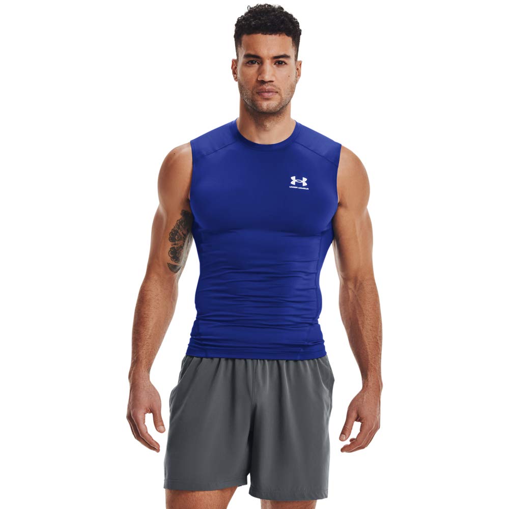 Mens Heat Gear Compression Sleeveess T-Shirt