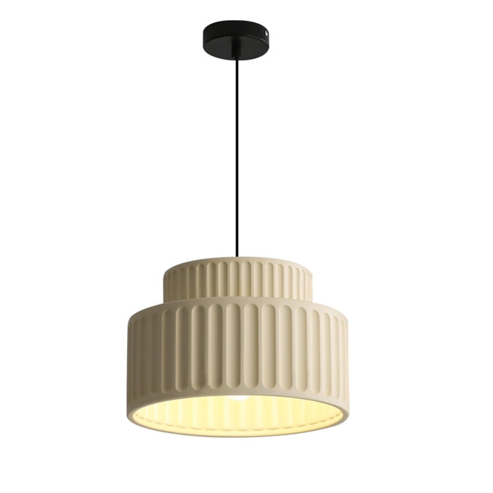 HYJAUSXB Nordic Resin Ceiling Light Flush Mount Lamp with E27 Base, Modern Lighting Fixture for Kitchen, Cloakroom, Hallway, Porch, Living Room, RestaurantBeige,Chandelier