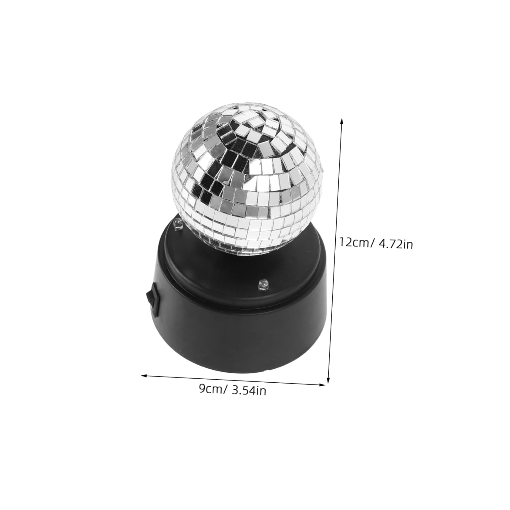 CIMAXIC Battery Led Disco Ball Lamp Rotating Mirror Reflection Portable Stage Light for Parties Parties Events