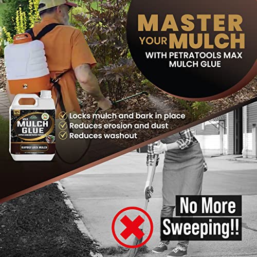Petratools Mulch Glue, Mulch Binder Glue, Small Gravel Binder, Landscape Adhesive, Small Gravel Stabilizer, Glue For Landscape, Small Pebble Glue, Landscape Lock (32Oz) #TOP5