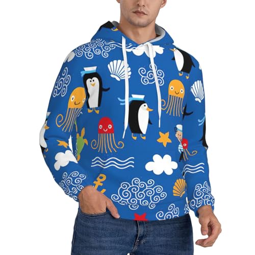 Sweat à capuche tortue pingouin : vêtement idéal pour voyages et détente