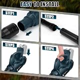 Bezprzewodowa dmuchawa, kompatybilna z Bosch Professional 18 V, akumulator GBA/CORE/Procore/AMPShare, 18 V, 6 prędkości, elektryczna dmuchawa bezszczotkowa, do pielęgnacji trawnika, ogrodu