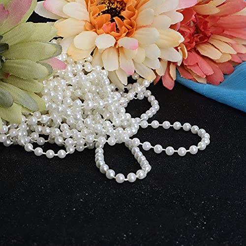 Pwshymi 10m Artificial Pearl String, Pearl Bead String Garland Chain Pearl Beads On String for Wedding Party, Jewelry Making - Image 2