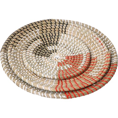 Décoration murale tissée en algues marines Angoily (Lot de 3) pour maison - 2