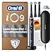 Oral-B iO Series 9 Elektrische Zahnbürste — Electric Toothbrush, Inkl. 3 Aufsteckbürsten, Lade-Reise-Etui, Schnellladestation — 7 Modi für Zahnpflege, Zahnbürste Elektrisch, Designed by Braun, Schwarz