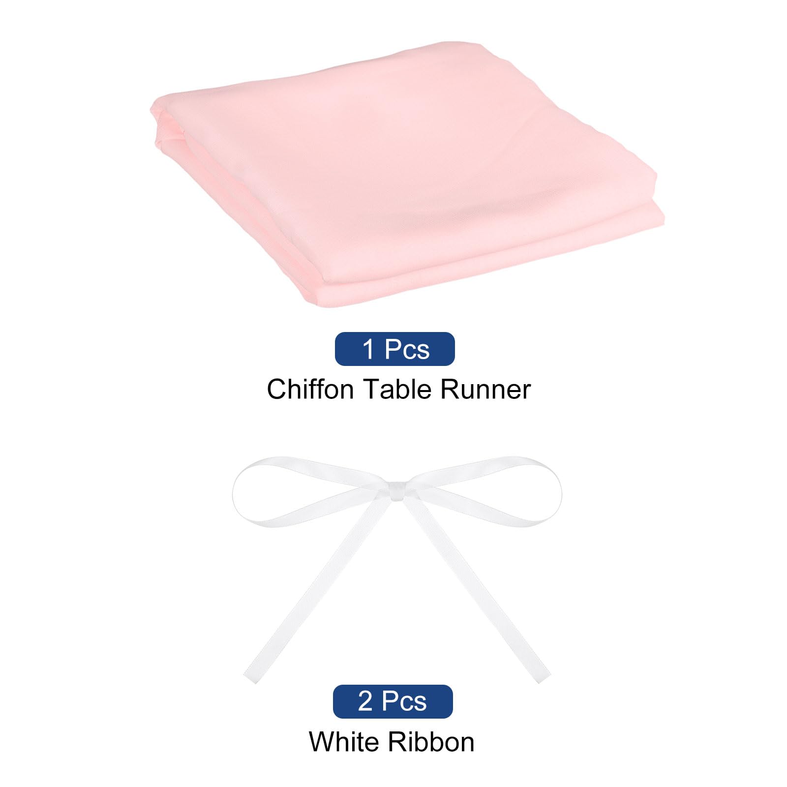 Amazon｜uxcell シフォンテーブルランナー 3 M 72 x 305 cm 素朴な