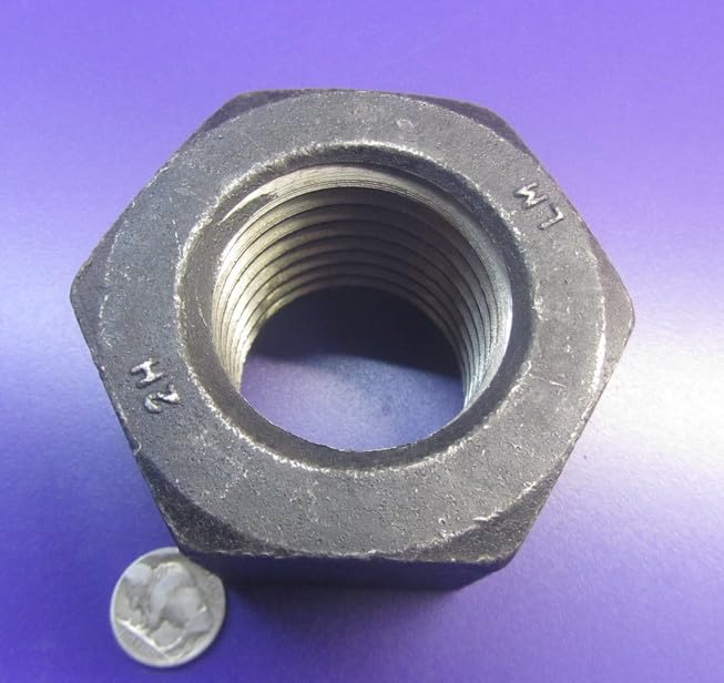 Grade 2 Steel Extra Wide Hex Nuts RH 2"-4 1/2 Thread x 3-1/8" W x 1-31/32" H 1 Pc