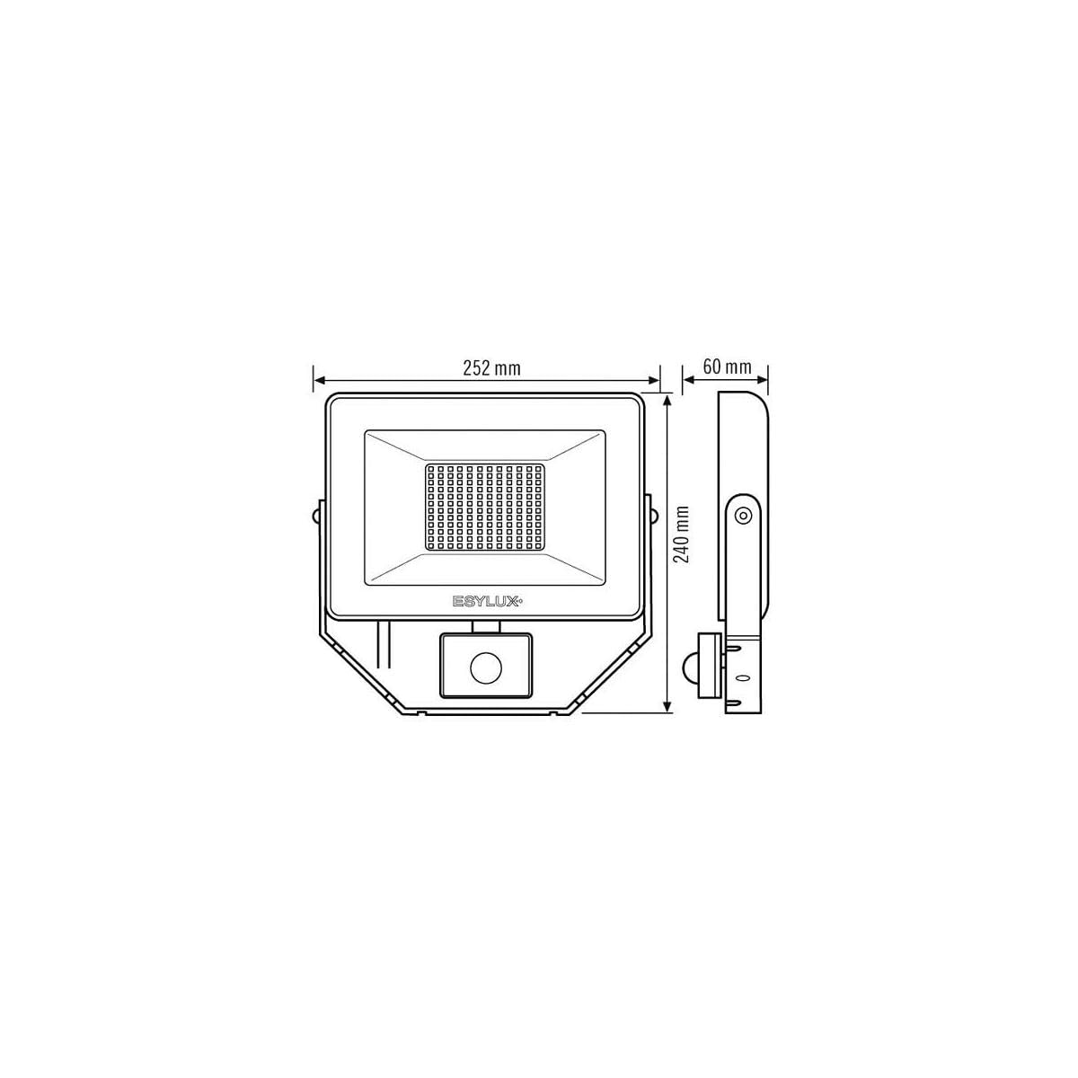 ESYLUX AFLBASICLED50W 4K BK EL10810770 Foco LED exterior 50W Blanco