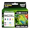 Paquete combinado de cartuchos de tinta 962XL de repuesto para HP Ink 962XL negro y 962 color HP962 XL HP962XL HP962XL para impresora OfficeJet Pro 9015e 9015 9010e 9010 9018 9018e 9020 9025e