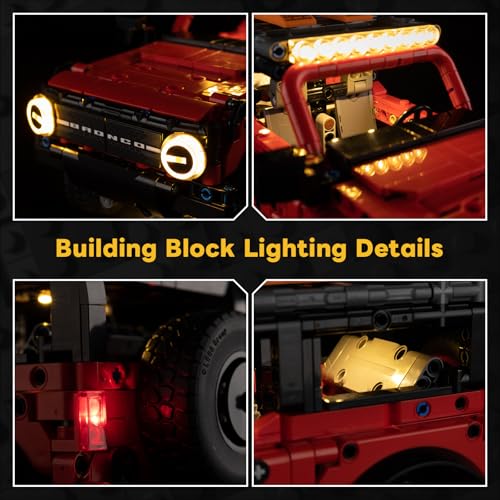 Kit de luces para Lego Ford Bronco 42213 Kyglaring version tactil con atenuador regulable 4