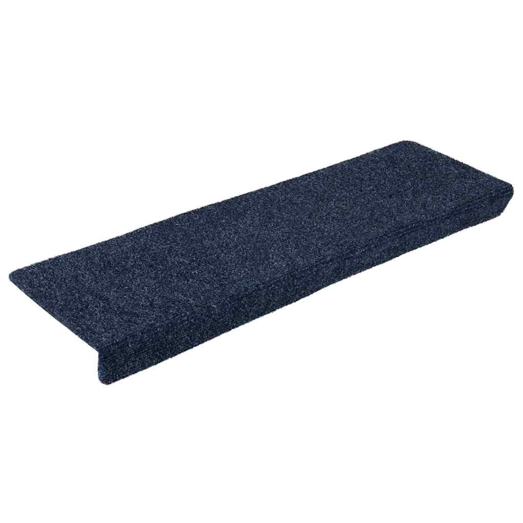 Stufenmatten Selbstklebend 10 Stück 65x21x4 cm Anthrazit Rechteckiger Rand Treppenstufen Matten, Teppich Innen für Treppen, rutschfest Stufenmatten Treppenteppich