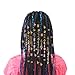 40Pcs Hair Jewelry for Braids, hoyuwak Natural Colored Crystal Stone Hair Braid Accessories Metal Hair Charms Gold Loc Dreadlock Spirals Cuffs Rings for Women Girls Rave Festival Hairstyle Decoration