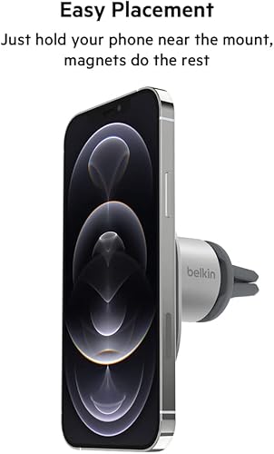 Miniatura 3 de Belkin MagSafe Vent Mount Pro - Soporte de teléfono MagSafe para automóvil, soporte magnético para teléfono compatible con iPhone 15, iPhone 15