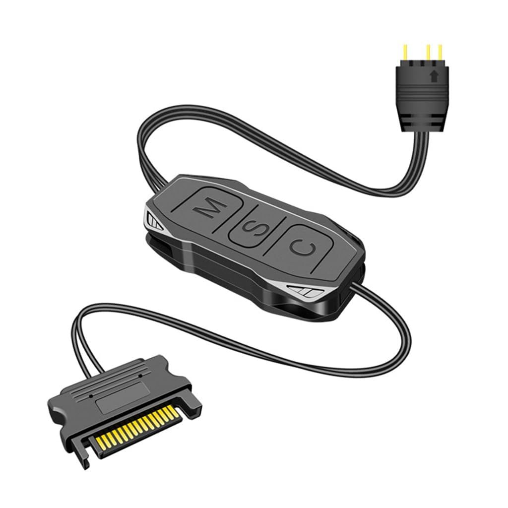 ARGB Controller 5V 3Pin RGB for PC, Built-in Light Modes, SATA Power Supply Light Stripe Remote Controller, PC Modification for Fans, Light Strips-image-39