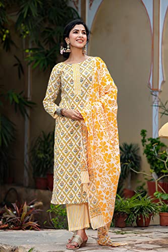 Image of Vaamsi Women's Cotton Palazzo and Dupatta Set