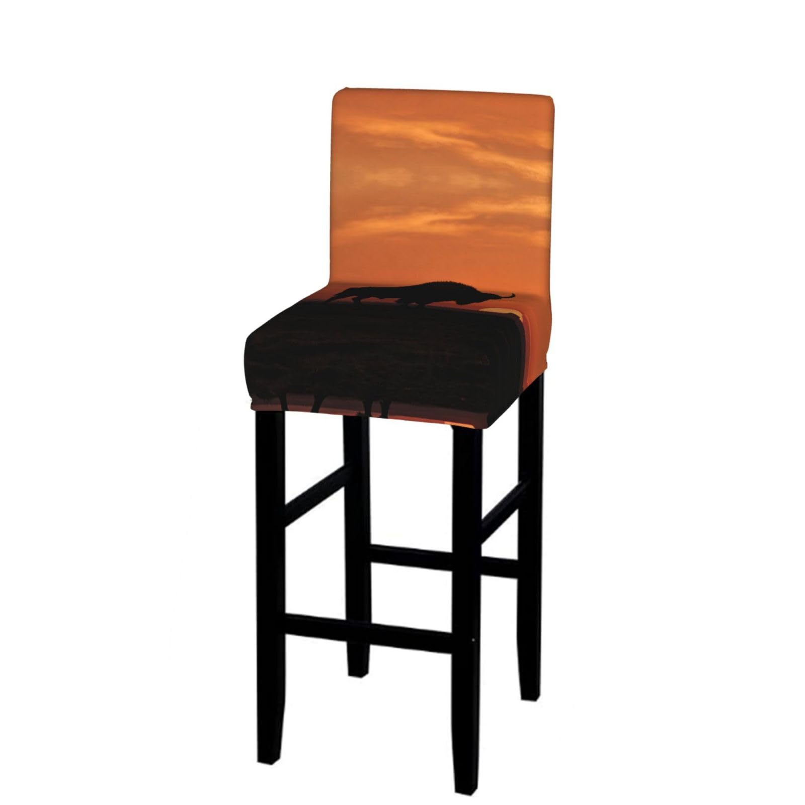 CNTDBU Bison Sunset Silhouette Bar Stool Cover-Stretchy Chair Slipcover for Kitchen