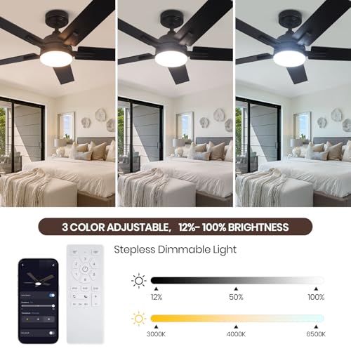 Viossn 42-DY1240T Inch Ceiling Fan, Smart Ceiling Fan thumb #2