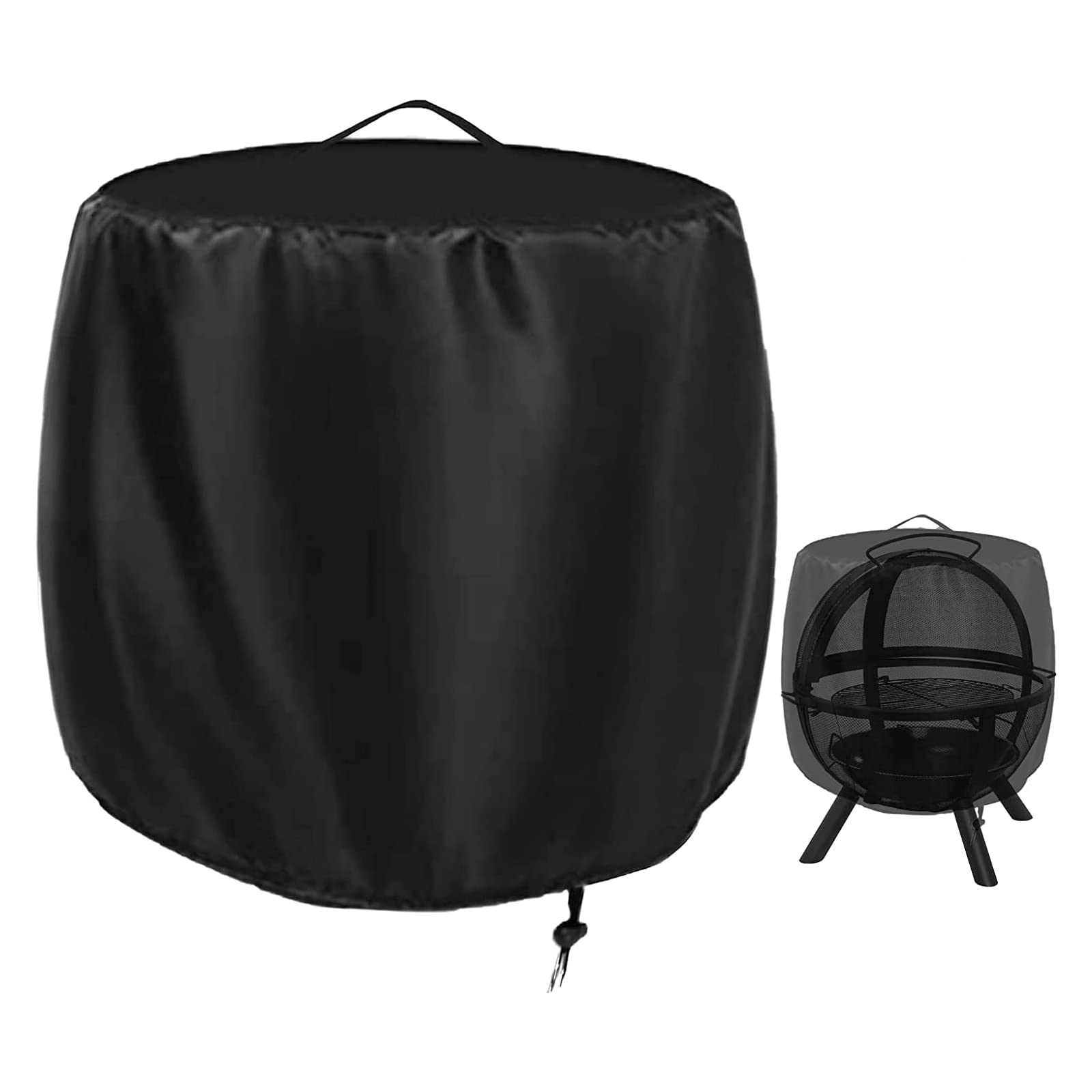 Fire Pit Cover - Onlyme Firepit Covers Waterproof Round, Firepit Cover for Outdoor Indoor Fireplace, 86x78cm