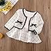 Toddler Kids Baby Girls Plaid Skirt Set Cardigan Jacket Coat + Tutu Dress Set Long Sleeve Outfits Fall Outfit Set (Zip Up White,12-18 Months)