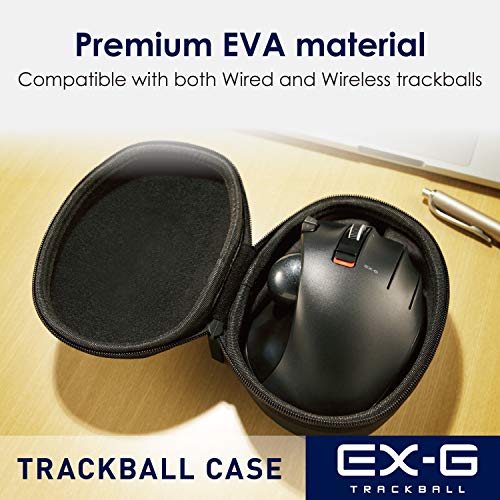 Image of ELECOM Official Hard EVA Travel Protection Storage Case Replacement for M-XT2&3 Series, Wired /Wireless Thumb Control Trackball Mouse, Ergonomic Design, Optical Gaming Sensor - Case Only (BMA-XT2BK)